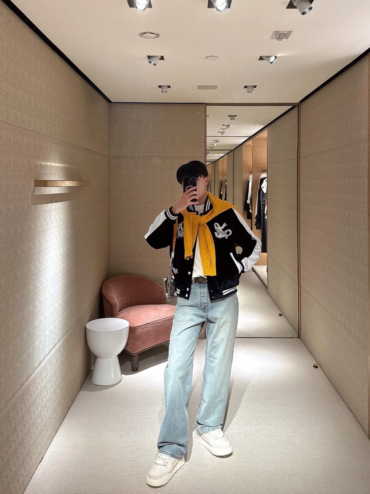 Louis Vuitton/Louis Vuitton 24Fw Pearl Velvet Yokosuka Jacket Jacket